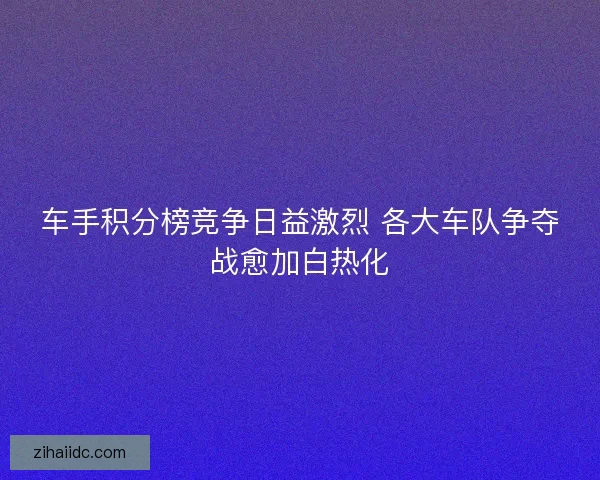 车手积分榜竞争日益激烈 各大车队争夺战愈加白热化
